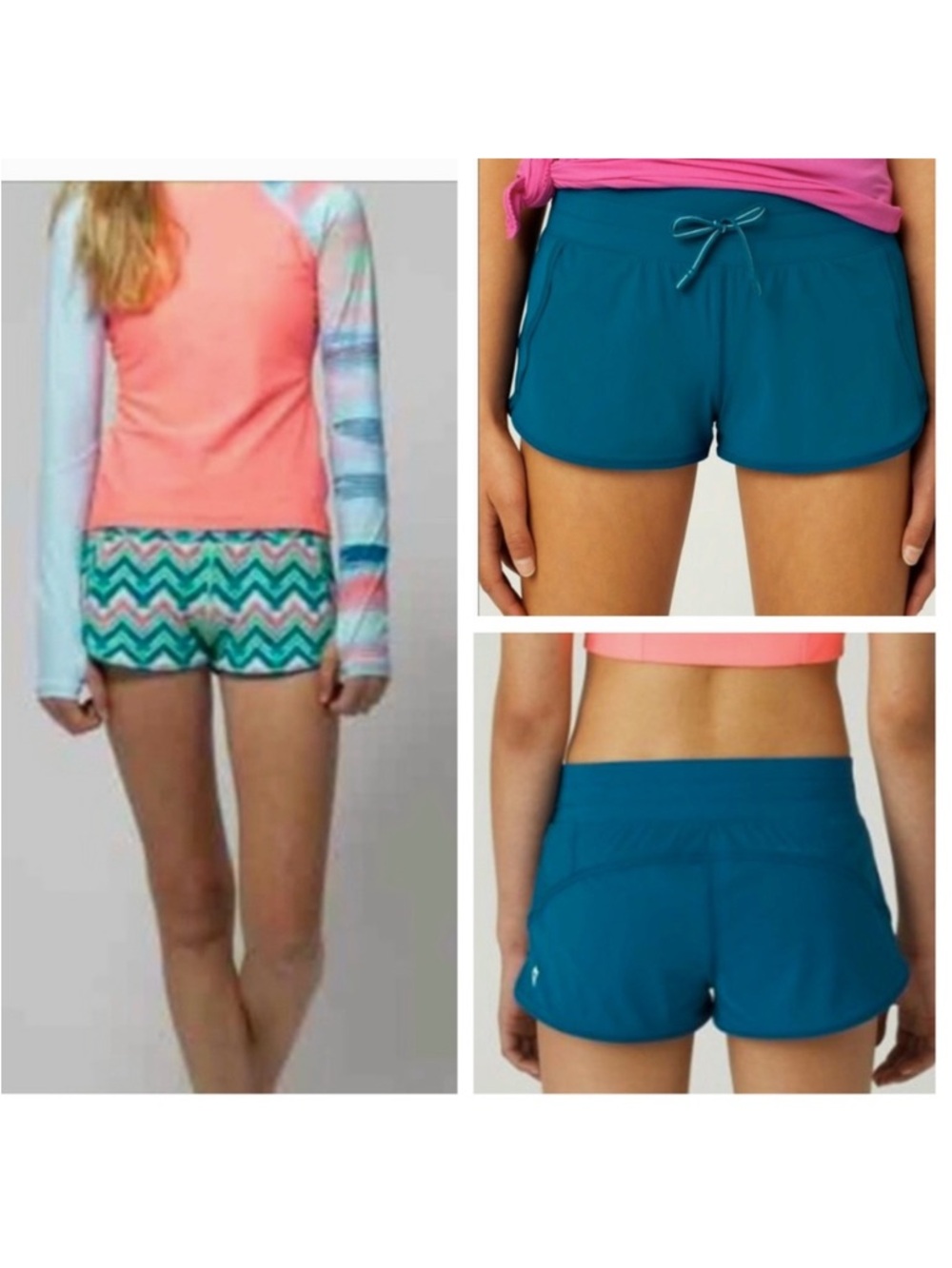Ivivva by Lululemon Underwater Paradise Reversible Swim / Board Shorts